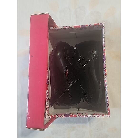 Josmo Infant Girls Dress Shoes Size 3 M Black Hook & Loop New with Box - Picture 1 of 7